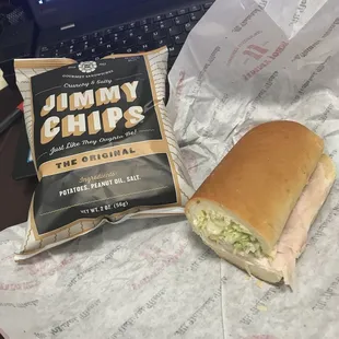 Turkey Tom and chips.