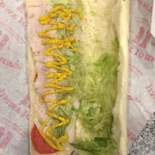 Barely a sandwich ... Skimped on the lettuce &amp; what looks like 1/2 the usual amount of meat!
