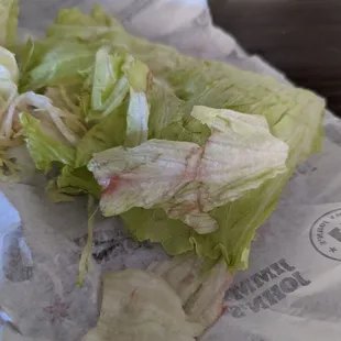 Brown / pink lettuce, gross!!