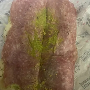 Dry sandwich with my extra avocado spicy Italian