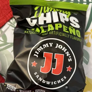 a bag of jimmy john&apos;s chips