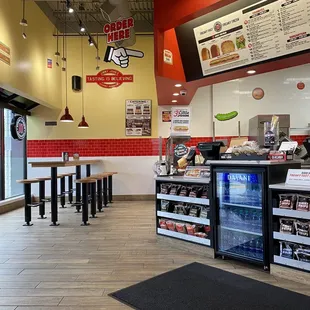 the inside of the restaurant