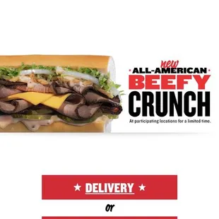 a menu for a sandwich