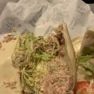 Tuna sandwich with hardly any tuna