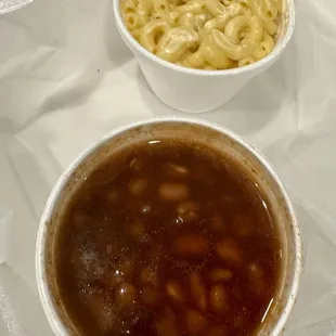 Sweet baked beans and Mac