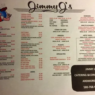 sushi and sashimi, menu