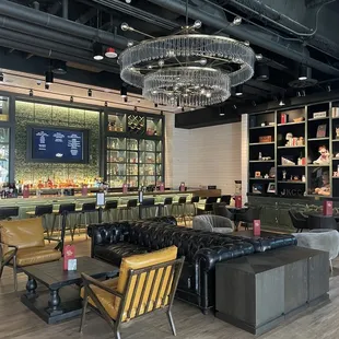 the bar and lounge area