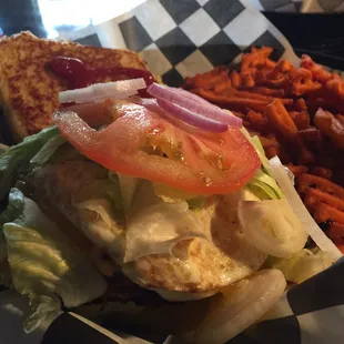 Bacon burger with an egg! Excellent