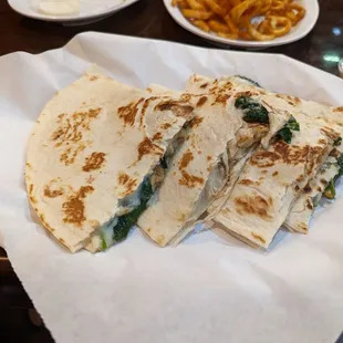 Chicken Spinach Quesadillas