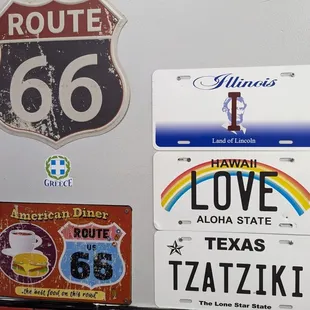 route 66 license plates