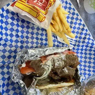 SPECIAL - Gyros Sandwich w/ Fries, Drink &amp; Side