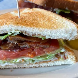 BLT Sandwich on Toast was awesome. Lots of bacon and fresh