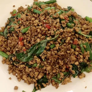 Basil ground chicken w veggies