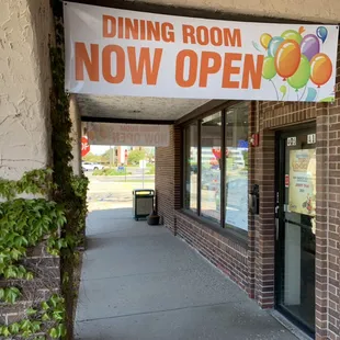 Dining room now open!