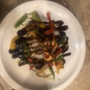 Poached salmon w housen sauce
