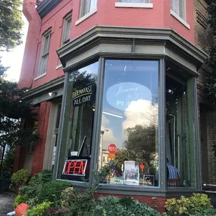Small local restaurant with a patio out front