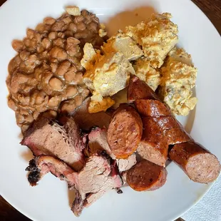 Brisket. Sausage. Pinto Beans. Momma&apos;s Potato Salad.
