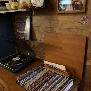 Their adorable music playing vinyls by the entrance