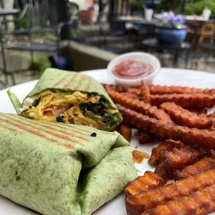 Energy Wrap with Sweet Potato Fries  (5/22/2021)