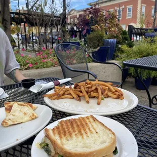 Panini and fries