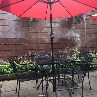Waterfall on patio