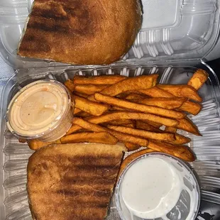 Grilled Chicken Sandwich with Sweet Potato Fries