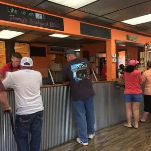 customers at the counter