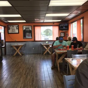people sitting at tables