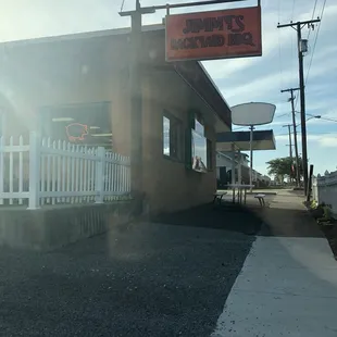 outside