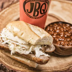 Jimmy Boy - A Smoked Sausage and Pulled Pork Masterpiece.