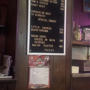 the menu