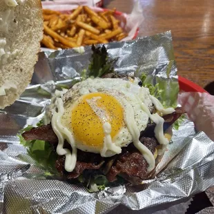 Jimmy's Supreme with fried egg