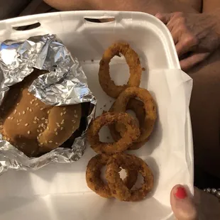 This is what a $5 order of onion rings looks like.