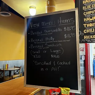 the menu