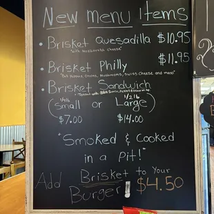 Prices went up. New 2024 menu