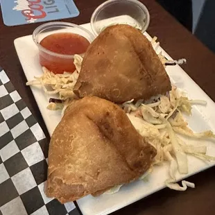 Samosas - so random on the menu