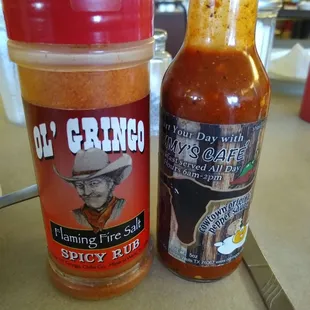 House made condiments.