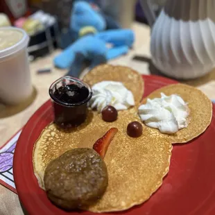 Pancake kids menu