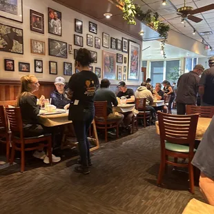 people sitting at tables