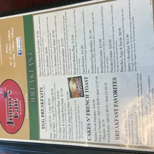 the menu