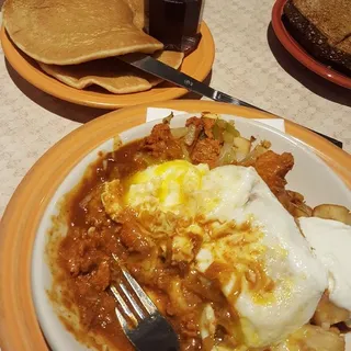 Carne Adovada Skillet with Wheat Toast
