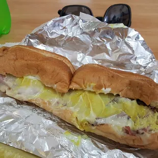 Pastrami and Swiss, steamed. Do not order this.