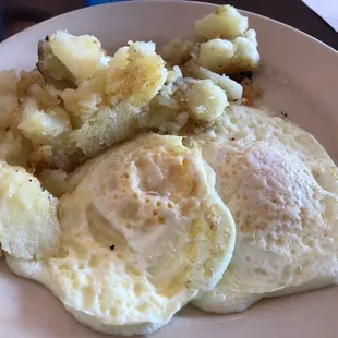 Eggs &amp; fried potato's.