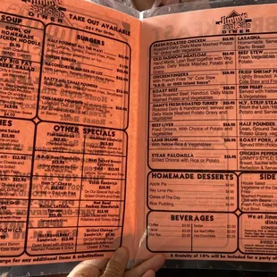 Inside of menu