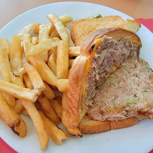 Tuna Melt with fries
