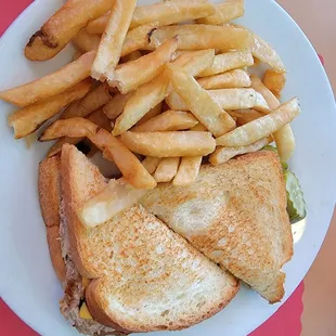 Tuna Melt with fries