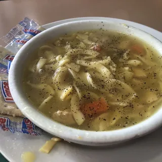 Bowl of Homemade Chicken Noodle Soup