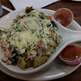 Almost healthy skillet scramble  $7.79 w/ picante sauce