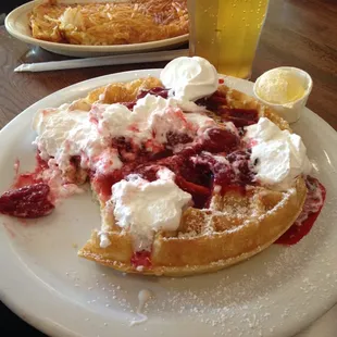 Strawberry waffles