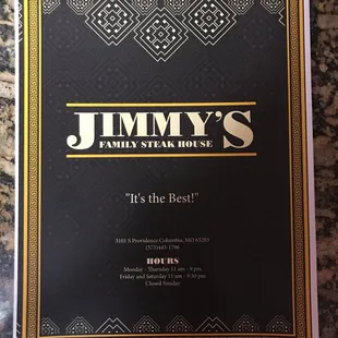 the menu